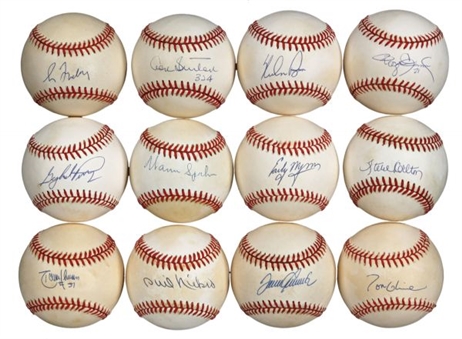 300 Win Collection of (12) Single-Signed Baseballs